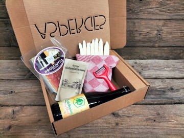 Aspergepakket in geschenkdoos bier