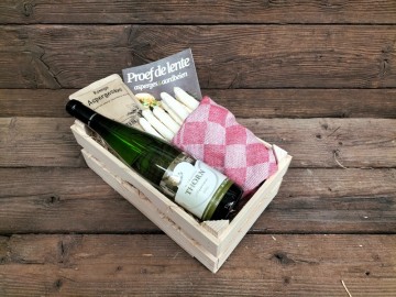 Aspergepakket kist wijn thorn