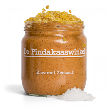 Pindakaas karamel zeezout van de pindakaaswinkel