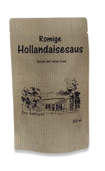 Hollandaise saus in mooie kraft stazak