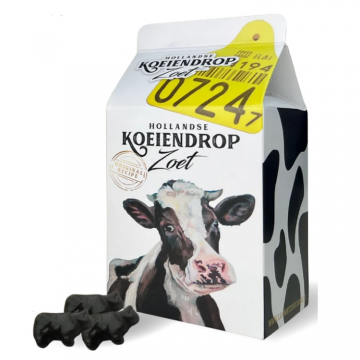 Koeiendrop in melkverpakking zoet