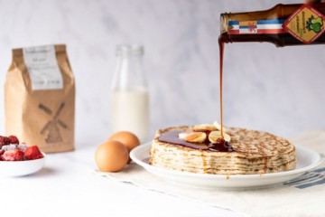 Pannenkoekenmeel en limburgse peren schenkstroop  0